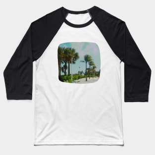 Palm trees photo Miami Florida blue sky palmtree landscape USA nature lovers Baseball T-Shirt